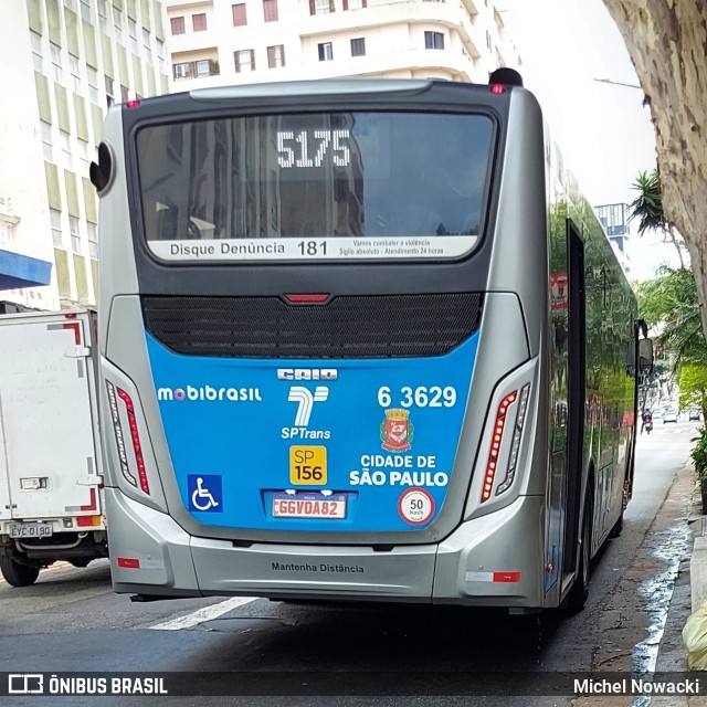 Viação Paratodos > São Jorge > Metropolitana São Paulo > Mobibrasil 6 3629 na cidade de São Paulo, São Paulo, Brasil, por Michel Nowacki. ID da foto: 10455588.