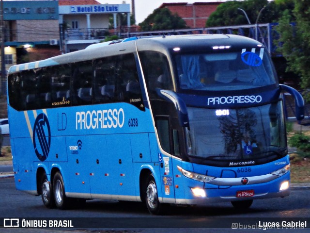 Auto Viação Progresso 6038 na cidade de Teresina, Piauí, Brasil, por Lucas Gabriel. ID da foto: 10455081.