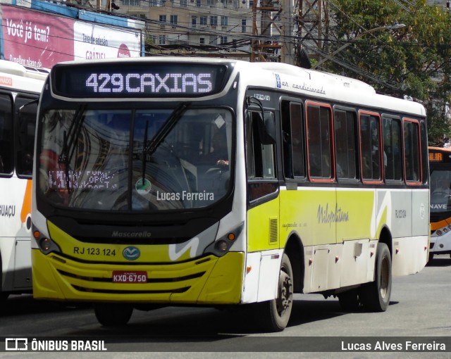 Viação Nilopolitana RJ 123.124 na cidade de Nova Iguaçu, Rio de Janeiro, Brasil, por Lucas Alves Ferreira. ID da foto: 10455743.