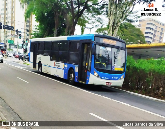 Viação Grajaú S.A. 6 1122 na cidade de São Paulo, São Paulo, Brasil, por Lucas Santos da Silva. ID da foto: 10454075.