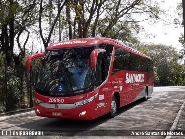 Viação Santa Cruz 206160 na cidade de São Paulo, São Paulo, Brasil, por Andre Santos de Moraes. ID da foto: 10457549.