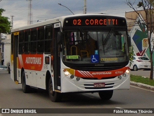 Autotrans > Turilessa 6780 na cidade de Varginha, Minas Gerais, Brasil, por Fábio Mateus Tibúrcio. Número da foto: #10457224.