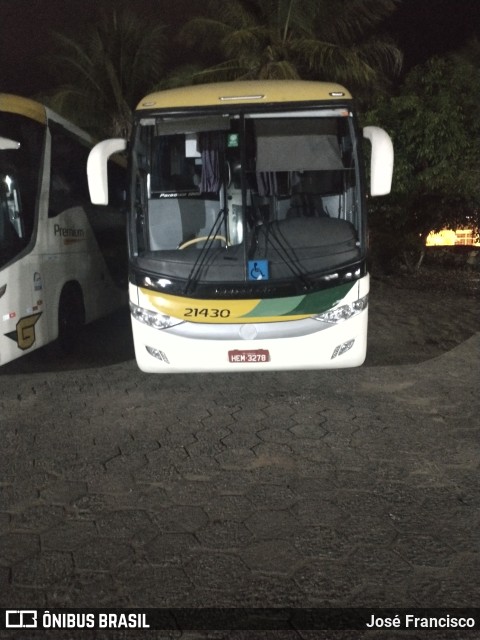 Empresa Gontijo de Transportes 21430 na cidade de Mantena, Minas Gerais, Brasil, por José Francisco. ID da foto: 10459341.