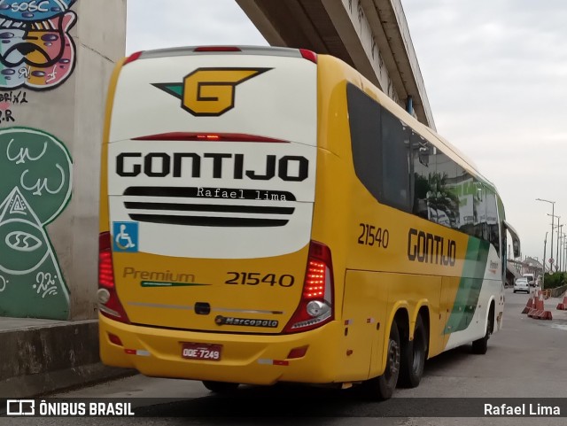 Empresa Gontijo de Transportes 21540 na cidade de Rio de Janeiro, Rio de Janeiro, Brasil, por Rafael Lima. ID da foto: 10461309.