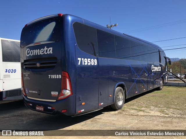 Viação Cometa 719589 na cidade de Cachoeira Paulista, São Paulo, Brasil, por Carlos Vinicius Estevão Menezes. ID da foto: 10460276.