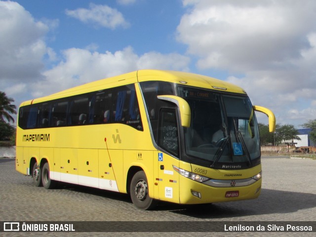 Viação Itapemirim 60083 na cidade de Caruaru, Pernambuco, Brasil, por Lenilson da Silva Pessoa. Número da foto: #10460336.