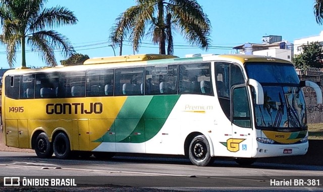 Empresa Gontijo de Transportes 14915 na cidade de Betim, Minas Gerais, Brasil, por Hariel BR-381. ID da foto: 10461519.