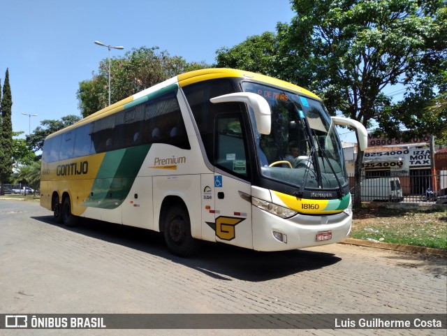 Empresa Gontijo de Transportes 18160 na cidade de Patos de Minas, Minas Gerais, Brasil, por Luis Guilherme Costa. ID da foto: 10459827.