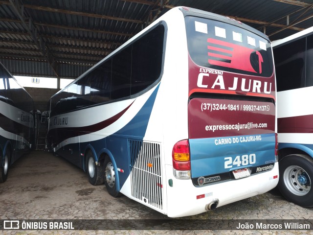 Expresso Cajuru 2480 na cidade de Carmo do Cajuru, Minas Gerais, Brasil, por João Marcos William. ID da foto: 10460328.