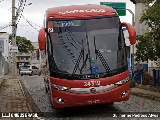 Viação Santa Cruz 24319 na cidade de Lambari, Minas Gerais, Brasil, por Guilherme Pedroso Alves. ID da foto: 10461239.