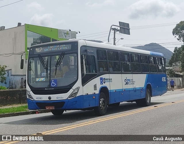 Insular Transportes Coletivos 45183 na cidade de Florianópolis, Santa Catarina, Brasil, por Cauã Augusto. Número da foto: #10532813.