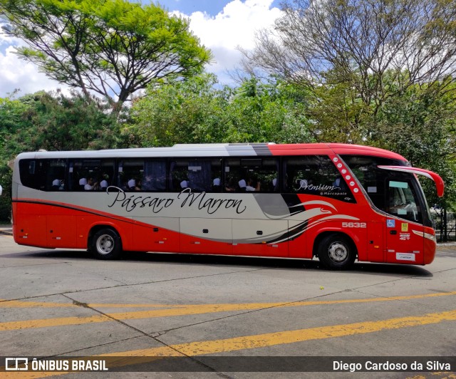 Empresa de Ônibus Pássaro Marron 5632 na cidade de São Paulo, São Paulo, Brasil, por Diego Cardoso da Silva. ID da foto: 10532919.