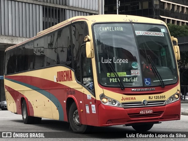 Auto Viação Jurema RJ 120.095 na cidade de Rio de Janeiro, Rio de Janeiro, Brasil, por Luiz Eduardo Lopes da Silva. ID da foto: 10534807.