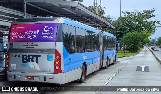 BRT RIO E13414C na cidade de Rio de Janeiro, Rio de Janeiro, Brasil, por Phillip Barbosa da silva. Número da foto: #10532167.