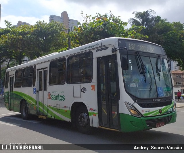 Viação Piracicabana Santos 4472 na cidade de Santos, São Paulo, Brasil, por Andrey  Soares Vassão. Número da foto: #10532926.