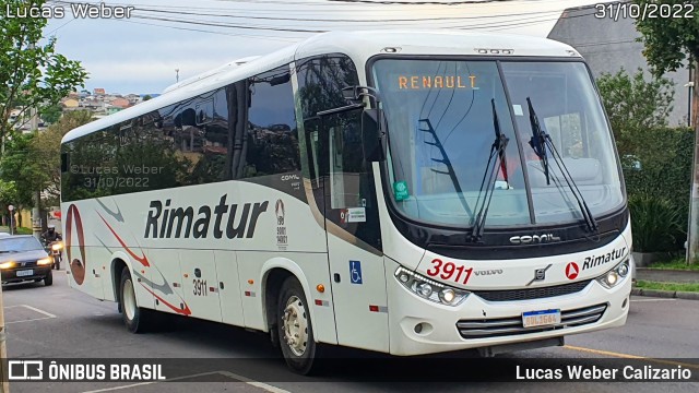 Rimatur Transportes 3911 na cidade de Curitiba, Paraná, Brasil, por Lucas Weber Calizario. Número da foto: #10533445.