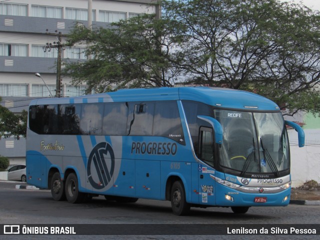 Auto Viação Progresso 6105 na cidade de Caruaru, Pernambuco, Brasil, por Lenilson da Silva Pessoa. Número da foto: #10558329.