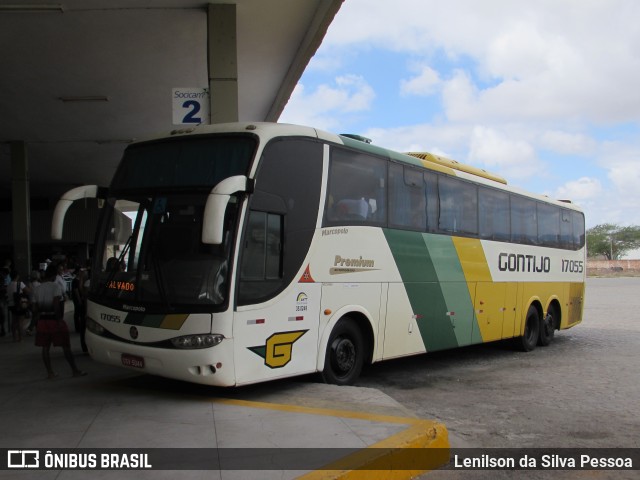 Empresa Gontijo de Transportes 17055 na cidade de Caruaru, Pernambuco, Brasil, por Lenilson da Silva Pessoa. ID da foto: 10558358.