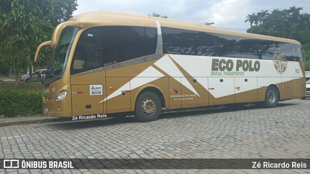 Eco Polo Brasil Transportes 110 na cidade de Petrópolis, Rio de Janeiro, Brasil, por Zé Ricardo Reis. Número da foto: #10558805.