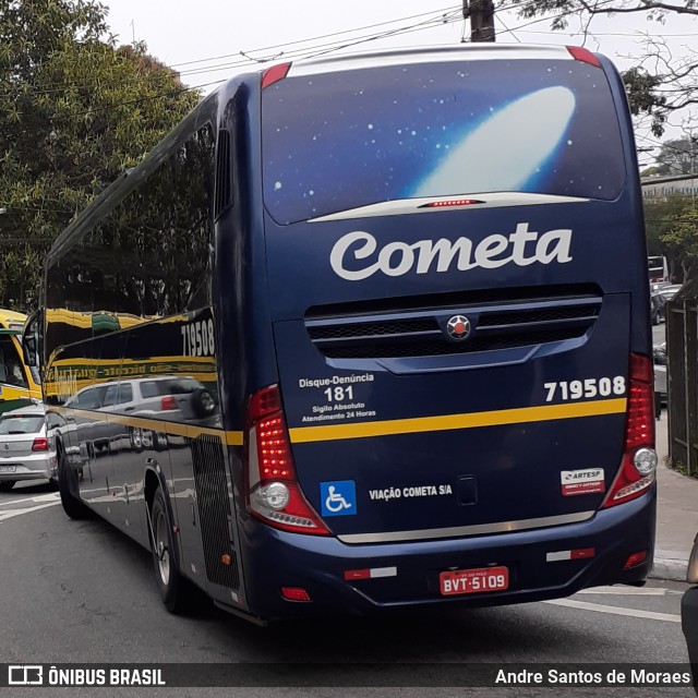 Viação Cometa 719508 na cidade de São Paulo, São Paulo, Brasil, por Andre Santos de Moraes. ID da foto: 10560011.