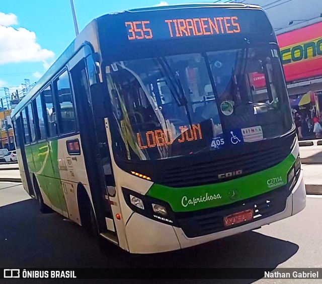 Caprichosa Auto Ônibus C27114 na cidade de Rio de Janeiro, Rio de Janeiro, Brasil, por Nathan Gabriel. ID da foto: 10558343.