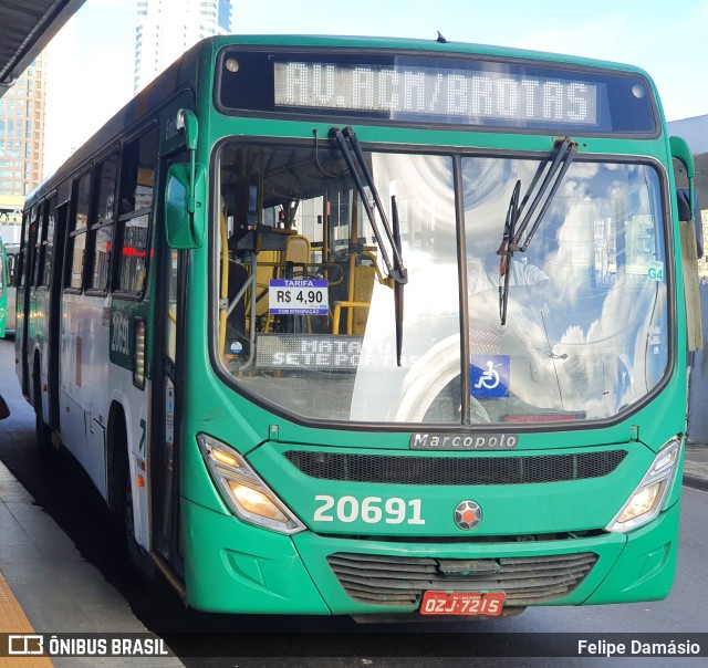 OT Trans - Ótima Salvador Transportes 20691 na cidade de Salvador, Bahia, Brasil, por Felipe Damásio. Número da foto: #10558610.