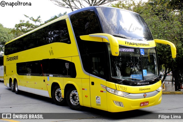 Viação Itapemirim 17035 na cidade de São Paulo, São Paulo, Brasil, por Filipe Lima. Número da foto: #10560148.