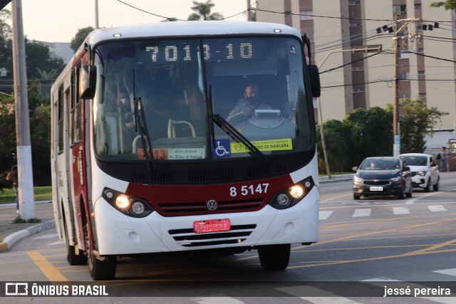 Auto Viação Transcap 8 5147 na cidade de Taboão da Serra, São Paulo, Brasil, por jessé pereira. ID da foto: 10558711.