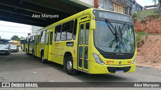 Empresa de Transportes e Turismo Carapicuiba 244 na cidade de Carapicuíba, São Paulo, Brasil, por Alex Marques. ID da foto: 10558175.