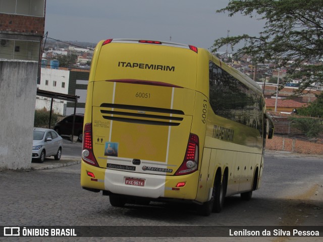 Viação Itapemirim 60051 na cidade de Caruaru, Pernambuco, Brasil, por Lenilson da Silva Pessoa. Número da foto: #10561521.