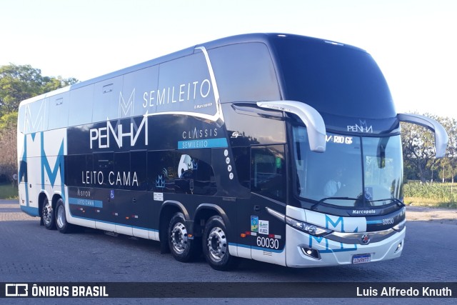 Empresa de Ônibus Nossa Senhora da Penha 60030 na cidade de Pelotas, Rio Grande do Sul, Brasil, por Luis Alfredo Knuth. ID da foto: 10562880.