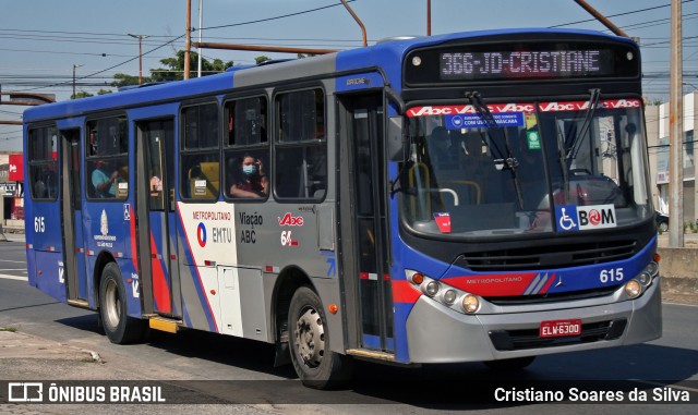 Auto Viação ABC 615 na cidade de São Bernardo do Campo, São Paulo, Brasil, por Cristiano Soares da Silva. ID da foto: 10562786.