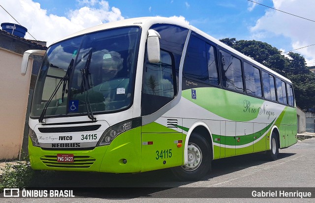 Rio Negro Fretamento e Turismo 34115 na cidade de Contagem, Minas Gerais, Brasil, por Gabriel Henrique. Número da foto: #10563576.