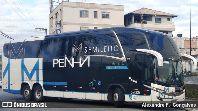 Empresa de Ônibus Nossa Senhora da Penha 59005 na cidade de Balneário Camboriú, Santa Catarina, Brasil, por Alexandre F.  Gonçalves. ID da foto: 10564984.