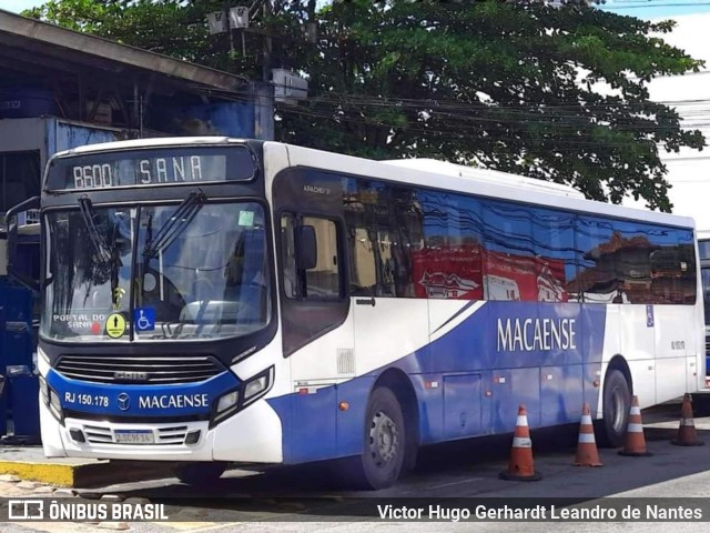 Rápido Macaense RJ 150.178 na cidade de Macaé, Rio de Janeiro, Brasil, por Victor Hugo Gerhardt Leandro de Nantes. ID da foto: 10567386.