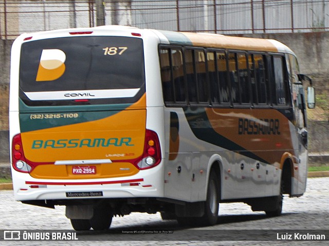 Viação Bassamar 187 na cidade de Juiz de Fora, Minas Gerais, Brasil, por Luiz Krolman. ID da foto: 10567593.