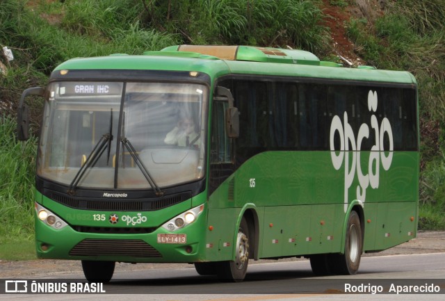 Opção Fretamento e Turismo 135 na cidade de Conselheiro Lafaiete, Minas Gerais, Brasil, por Rodrigo  Aparecido. ID da foto: 10567298.