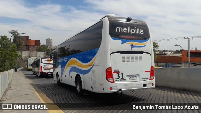 Autobuses Melipilla 31 na cidade de Estación Central, Santiago, Metropolitana de Santiago, Chile, por Benjamín Tomás Lazo Acuña. ID da foto: 10568654.