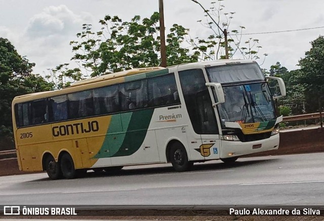 Empresa Gontijo de Transportes 21105 na cidade de Betim, Minas Gerais, Brasil, por Paulo Alexandre da Silva. ID da foto: 10570186.