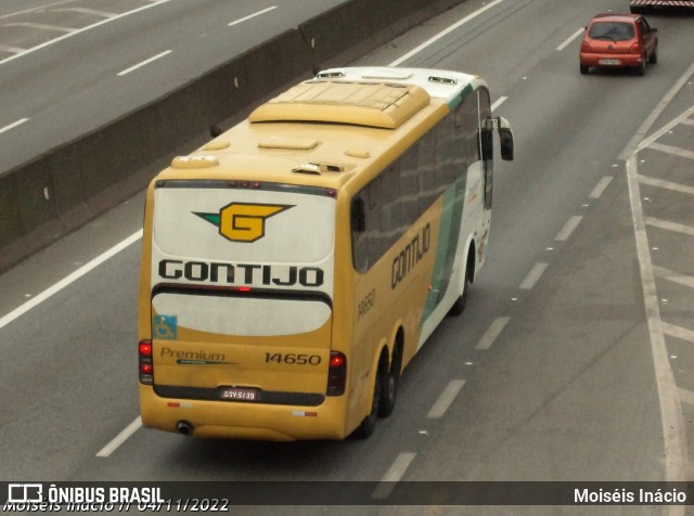 Empresa Gontijo de Transportes 14650 na cidade de Cubatão, São Paulo, Brasil, por Moiséis Inácio. ID da foto: 10570160.