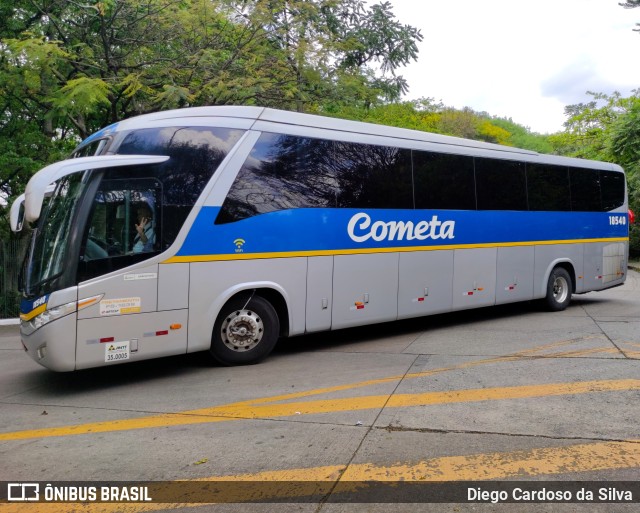 Viação Cometa 18540 na cidade de São Paulo, São Paulo, Brasil, por Diego Cardoso da Silva. ID da foto: 10569253.