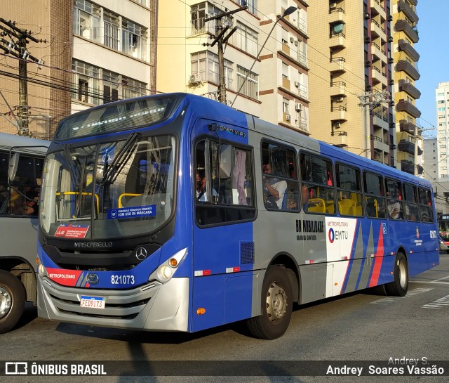 BR Mobilidade Baixada Santista 821073 na cidade de São Vicente, São Paulo, Brasil, por Andrey  Soares Vassão. ID da foto: 10569521.