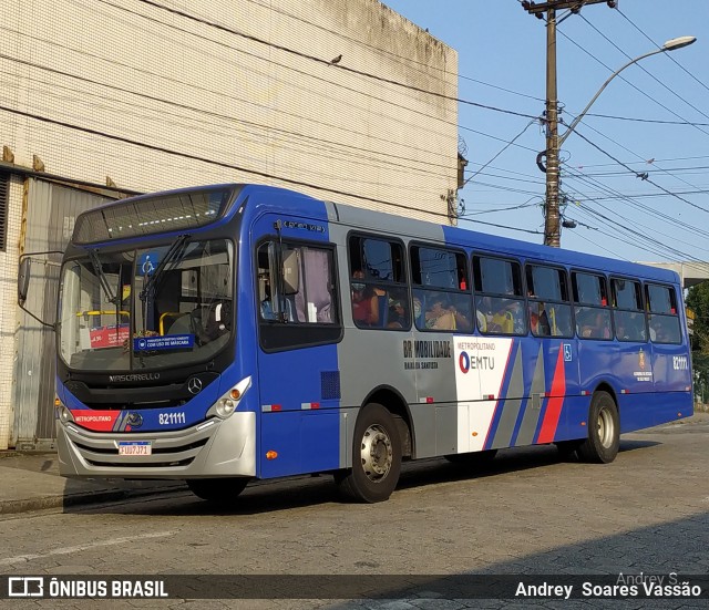 BR Mobilidade Baixada Santista 821111 na cidade de São Vicente, São Paulo, Brasil, por Andrey  Soares Vassão. Número da foto: #10569511.