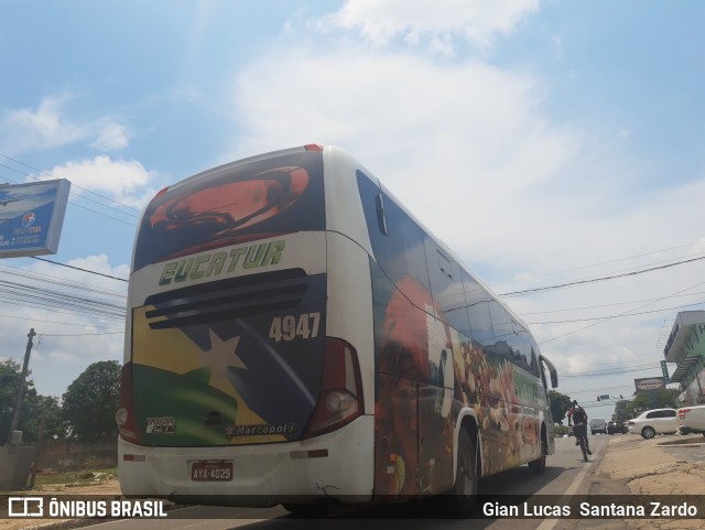 Eucatur - Empresa União Cascavel de Transportes e Turismo 4947 na cidade de Ji-Paraná, Rondônia, Brasil, por Gian Lucas  Santana Zardo. ID da foto: 10568705.