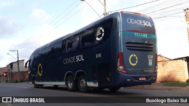 Viação Cidade Sol 8240 na cidade de Ituberá, Bahia, Brasil, por Busólogo Baixo Sul. ID da foto: 10568945.