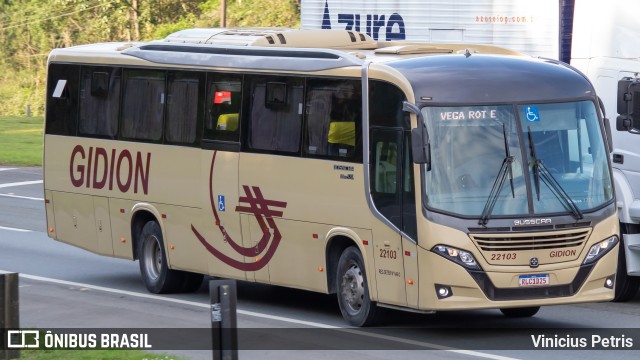 Gidion Transporte e Turismo 22103 na cidade de Joinville, Santa Catarina, Brasil, por Vinicius Petris. Número da foto: #10570791.