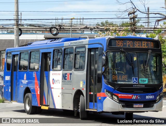 Next Mobilidade - ABC Sistema de Transporte 80.961 na cidade de Santo André, São Paulo, Brasil, por Luciano Ferreira da Silva. ID da foto: 10571376.