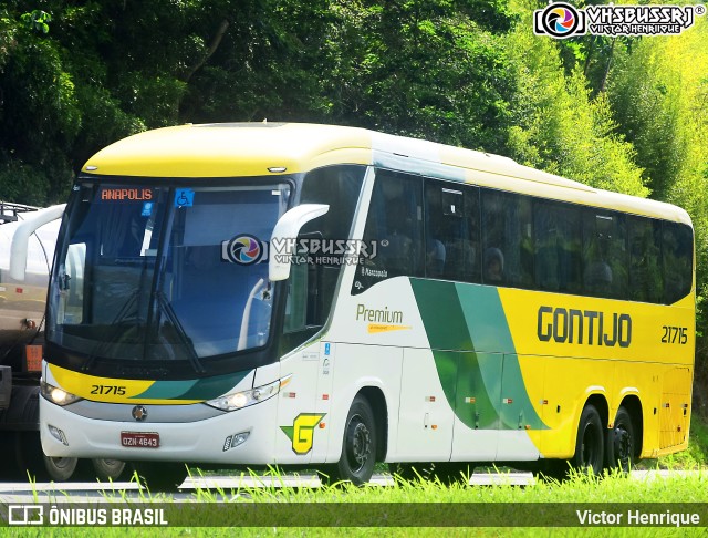 Empresa Gontijo de Transportes 21715 na cidade de Petrópolis, Rio de Janeiro, Brasil, por Victor Henrique. ID da foto: 10570656.