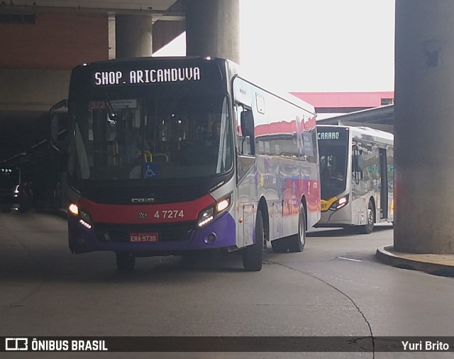 Pêssego Transportes 4 7274 na cidade de São Paulo, São Paulo, Brasil, por Yuri Brito. ID da foto: 10570196.