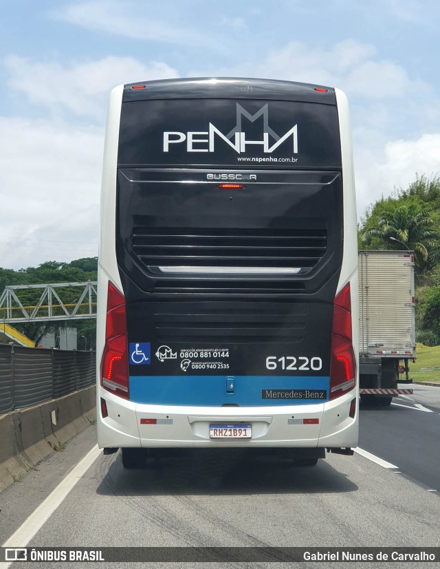 Empresa de Ônibus Nossa Senhora da Penha 61220 na cidade de Piraí, Rio de Janeiro, Brasil, por Gabriel Nunes de Carvalho. ID da foto: 10570270.